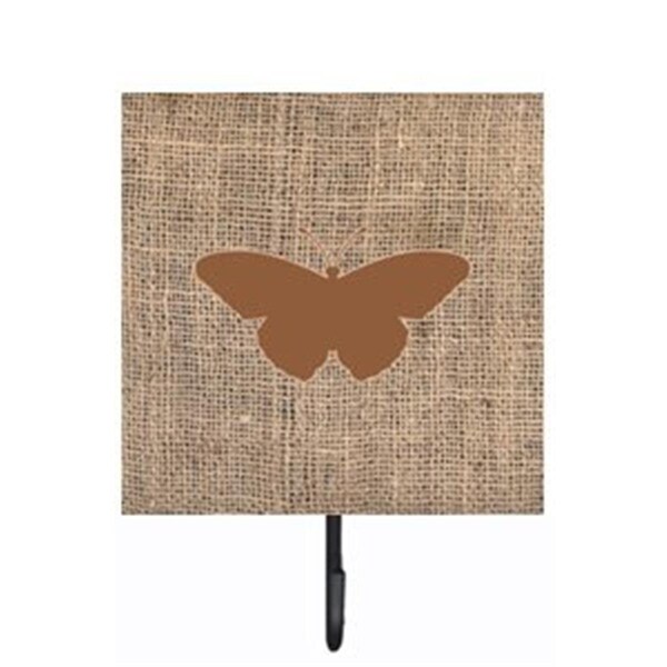 Micasa Butterfly Burlap and Brown Leash Or Key Holder MI728886 - main